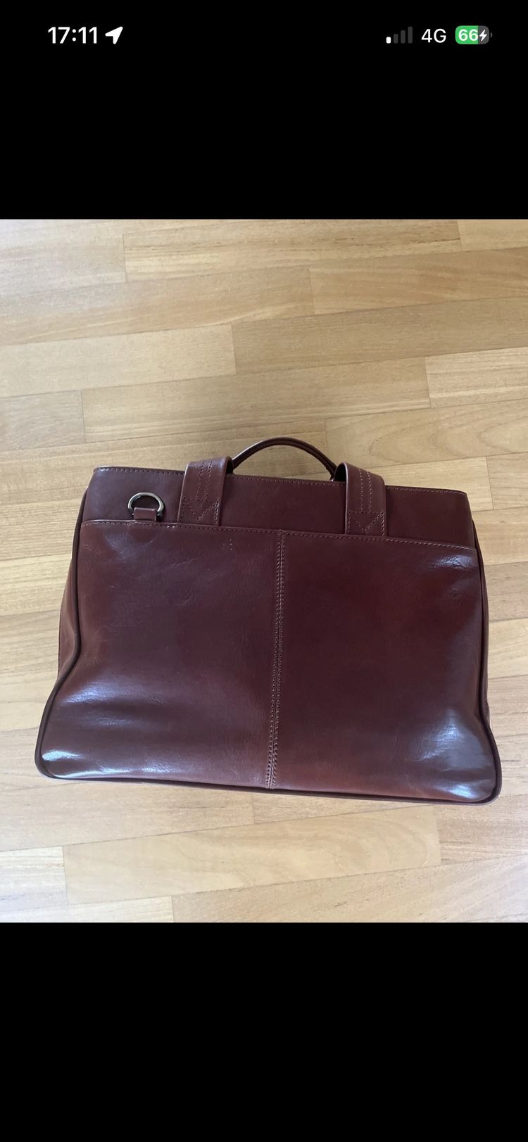 Brown Leather Briefcase Bag 2