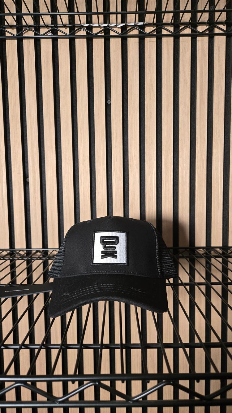 B129 DJK Ninja Box Logo Black/White Cap Brand New