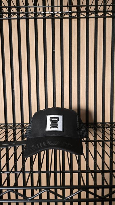 B129 DJK Ninja Box Logo Black/White Cap Brand New