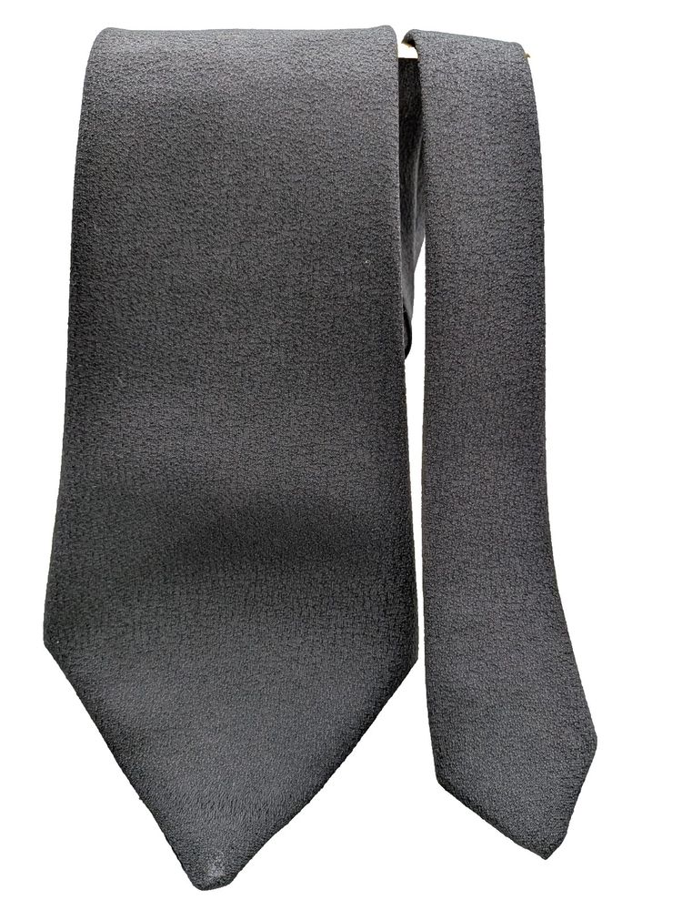 Cravatta uomo grigio antracite Misto Seta Made in Italy – tinta unita elegante 8 image 2