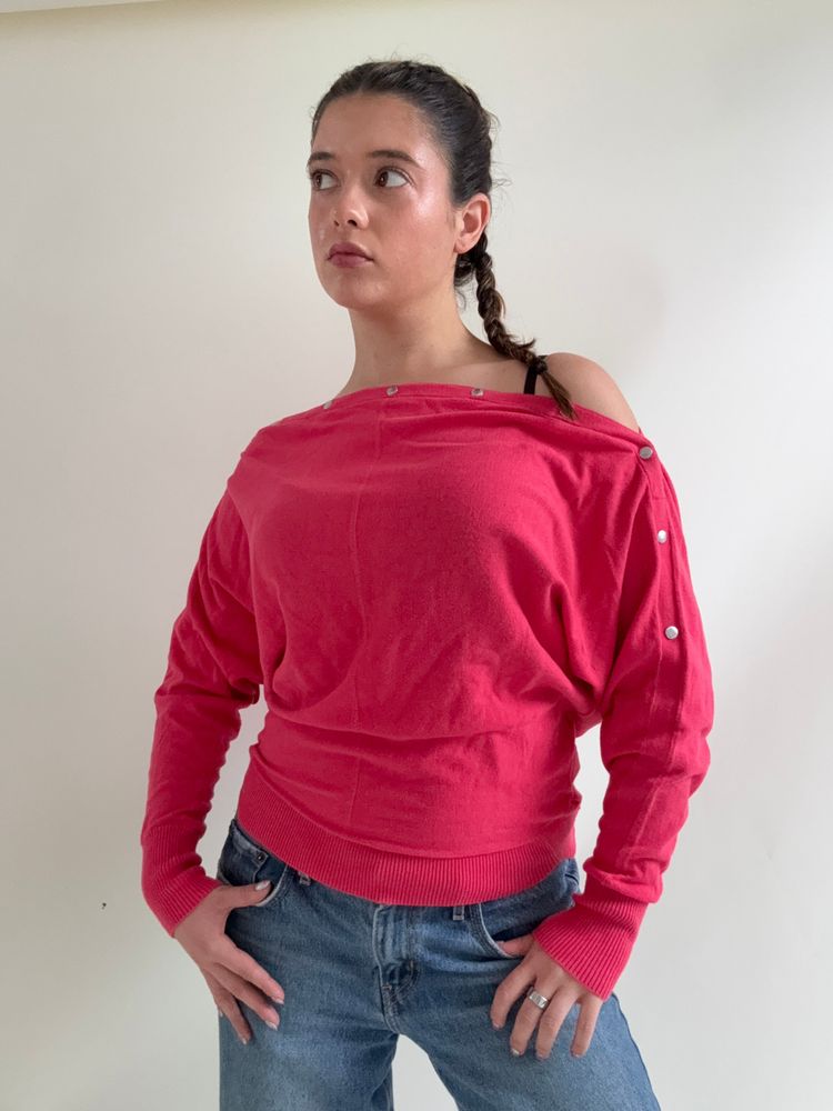 Immagine di Allsaints Batwing Popper Jumper (XS) 10