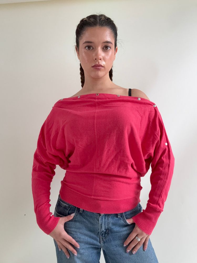 Immagine di Allsaints Batwing Popper Jumper (XS) 3