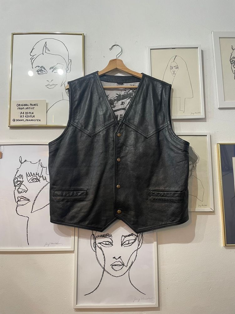 Other black leather vest product image
