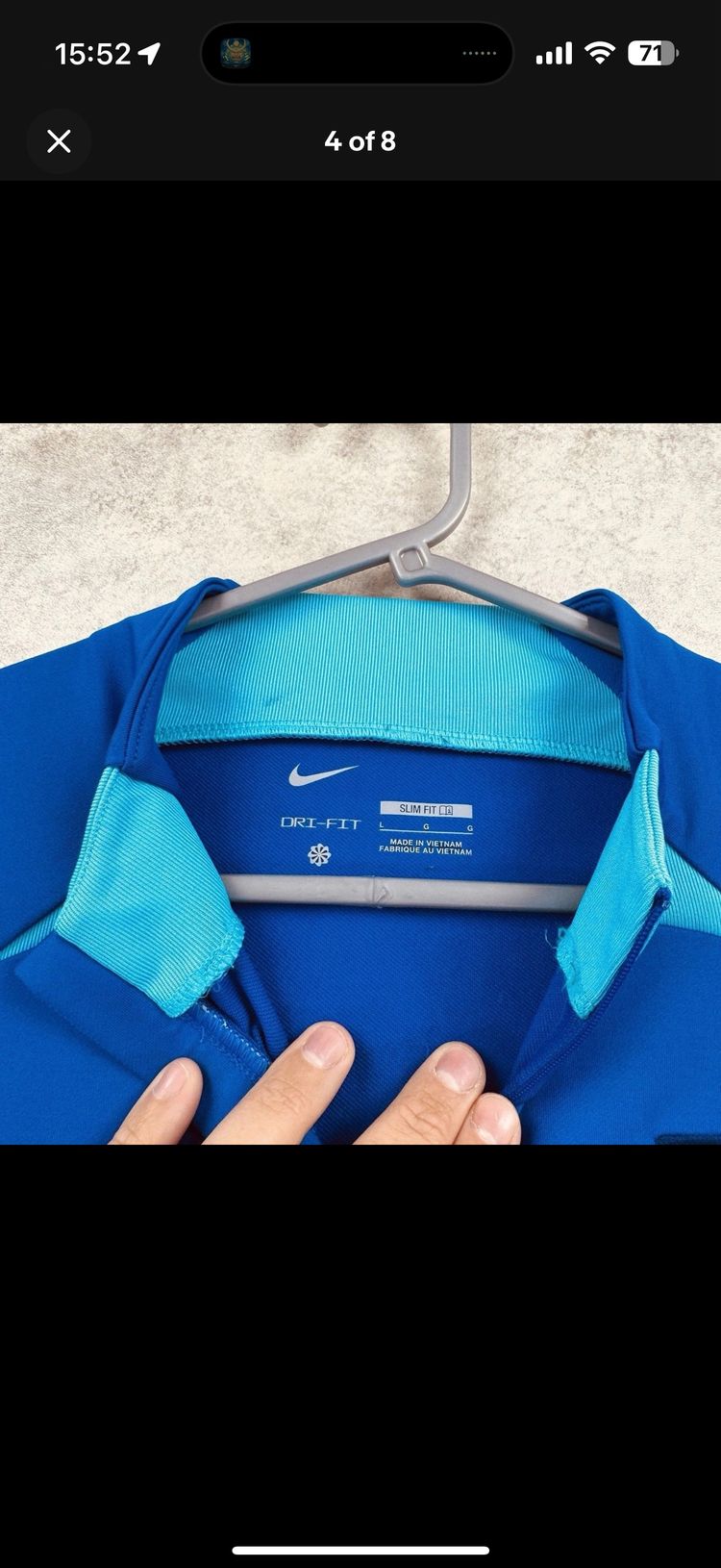 Nike England FA Training Top L Blue ¼ Zip DH6454-480 Football Dri-FIT Jersey obraz 2