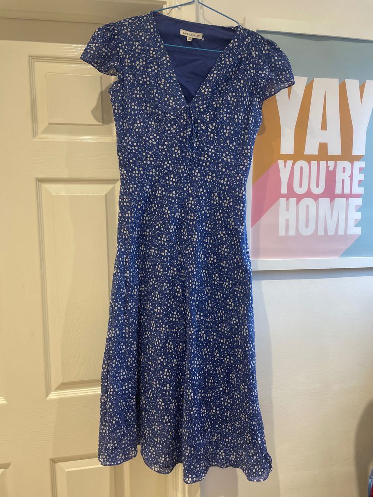 Laura Ashley blue floral dress product image