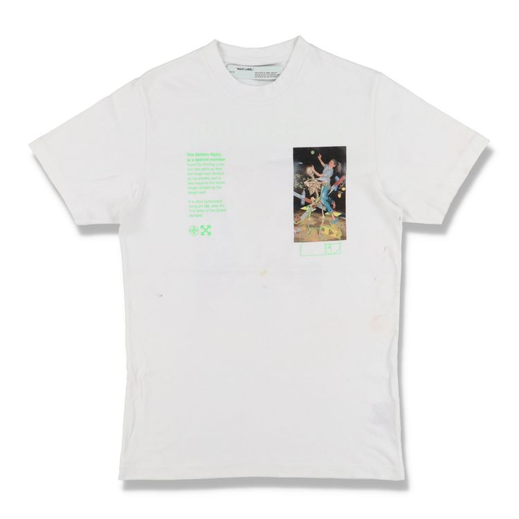 Off-White White Pascal Painting Golden Ratio Logo T-Shirt image 1