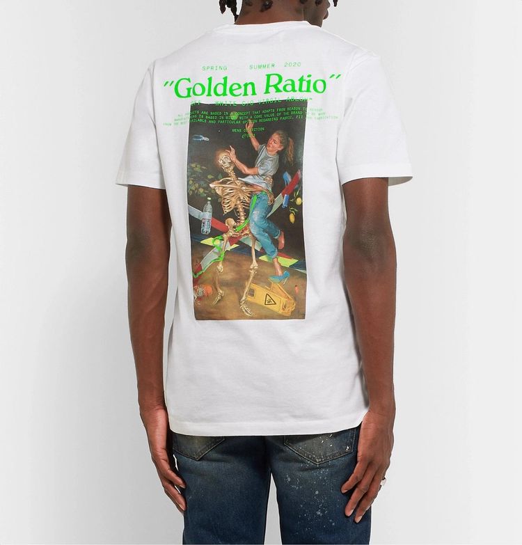 Off-White White Pascal Painting Golden Ratio Logo T-Shirt image 8