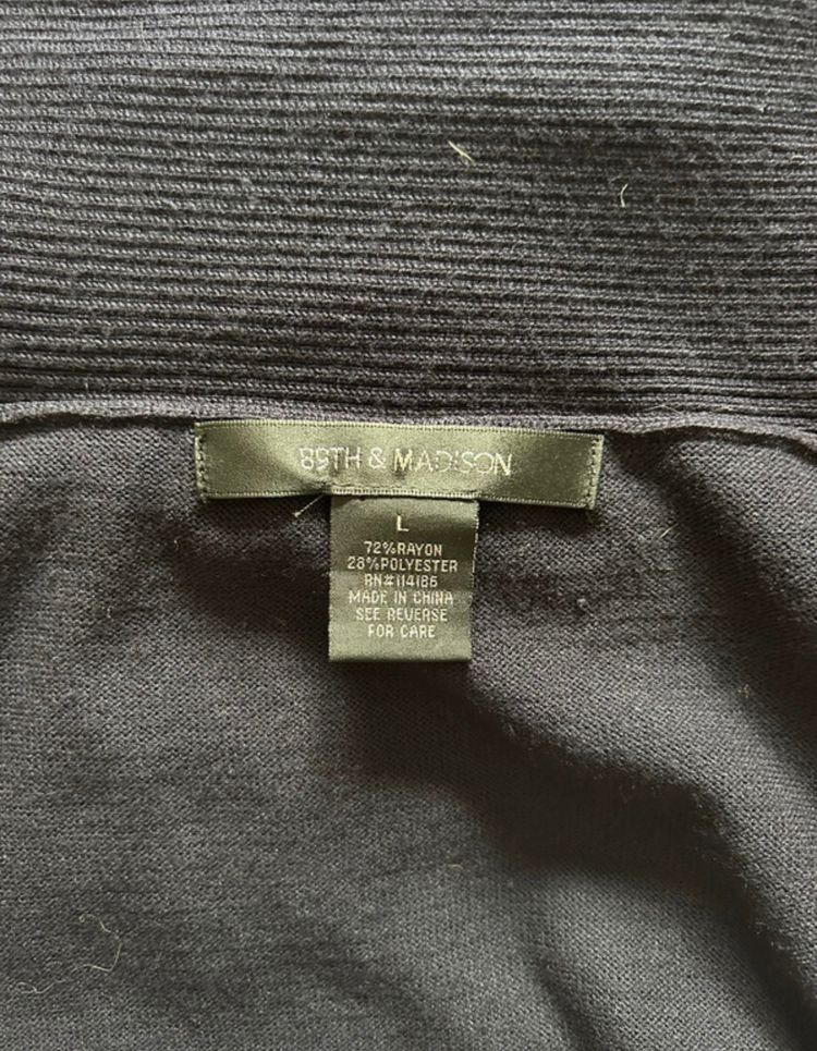 85Th & Madison Black Cardigan Sweater 2
