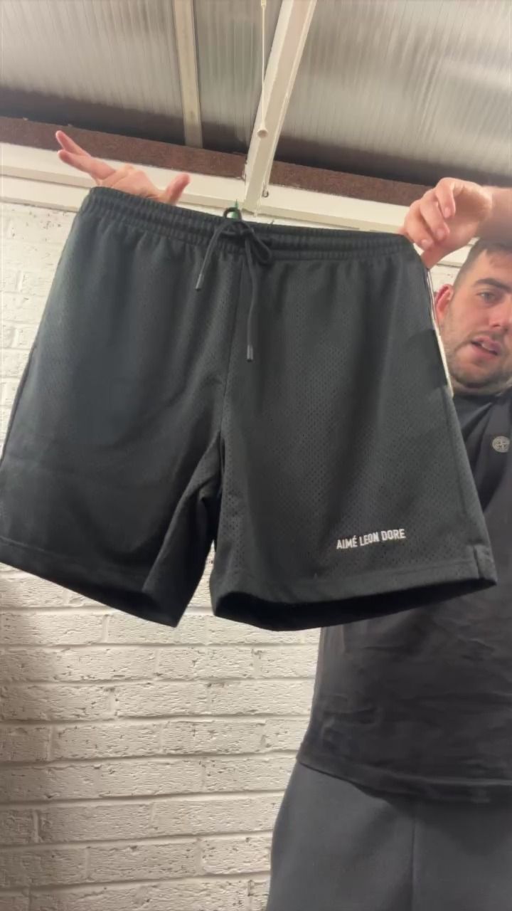 Aime Leon Dore AIME LEON DORE LARGE MESH BLACK SHORTS product image