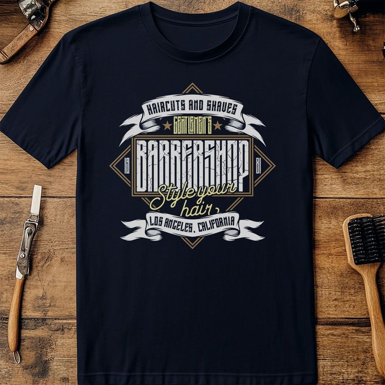 Barber Shop LA T-Shirt image 3