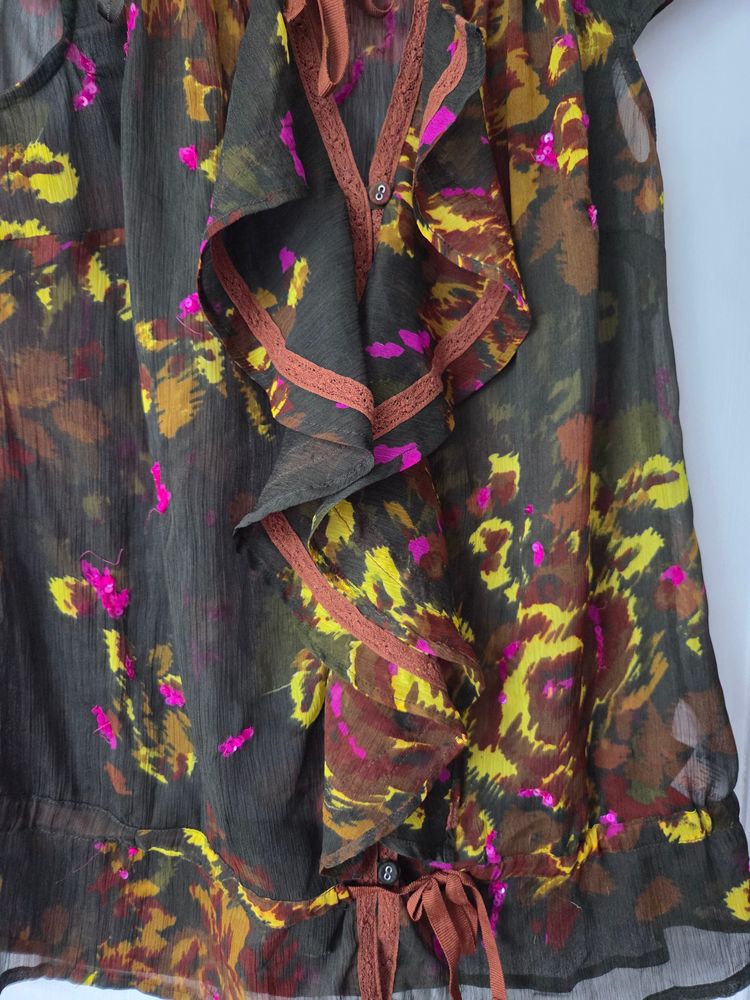 Floral Sheer Blouse 4