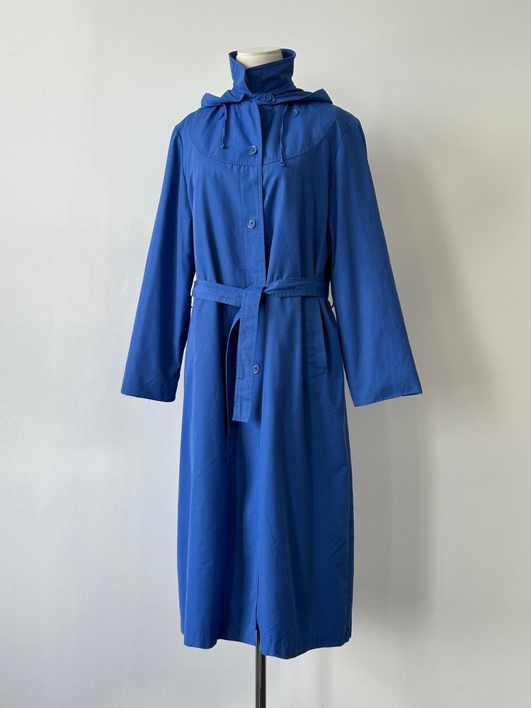 London Fogg 1980s Cotton Hooded Belted Trench - M image 5