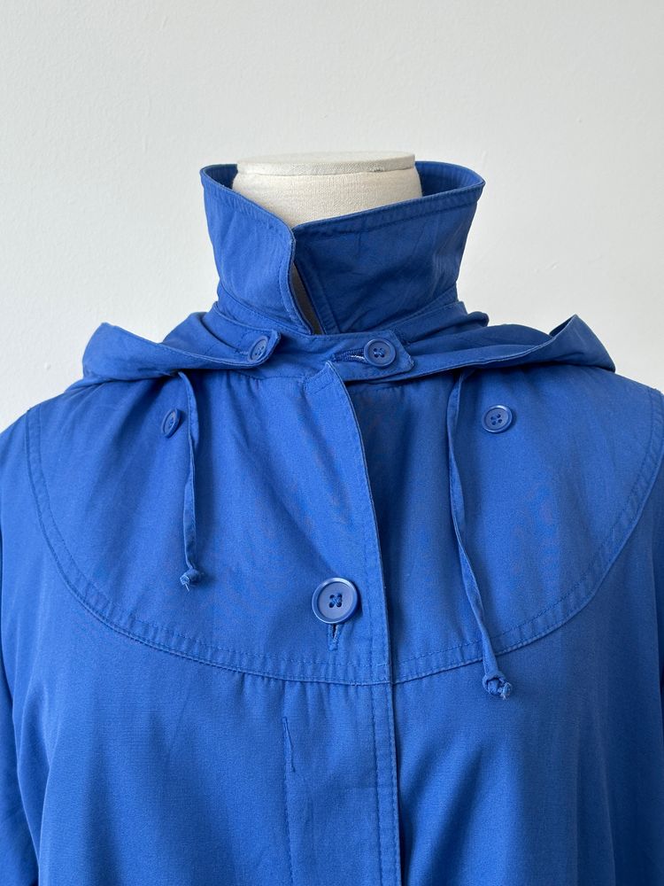London Fogg 1980s Cotton Hooded Belted Trench - M image 8