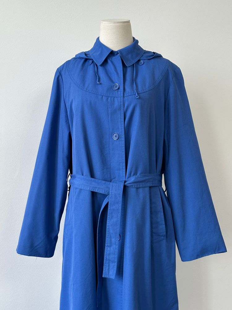 London Fogg 1980s Cotton Hooded Belted Trench - M image 9