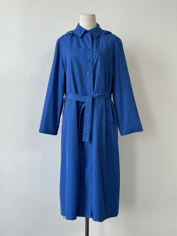 London Fogg 1980s Cotton Hooded Belted Trench - M image 7