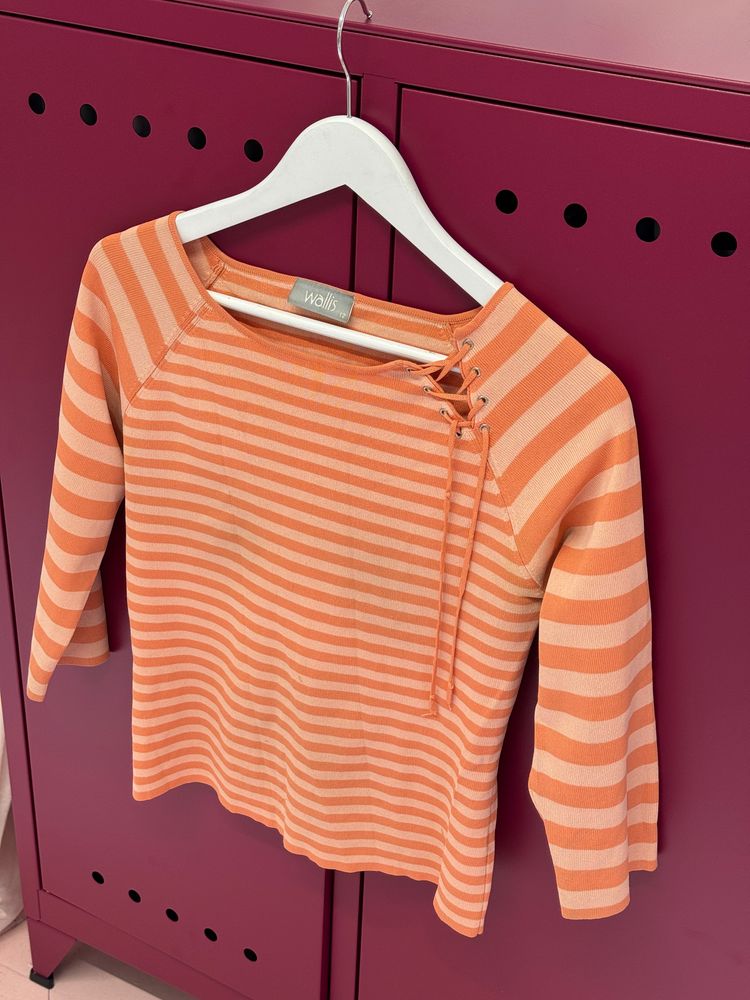 Striped Long Sleeve Knit Top