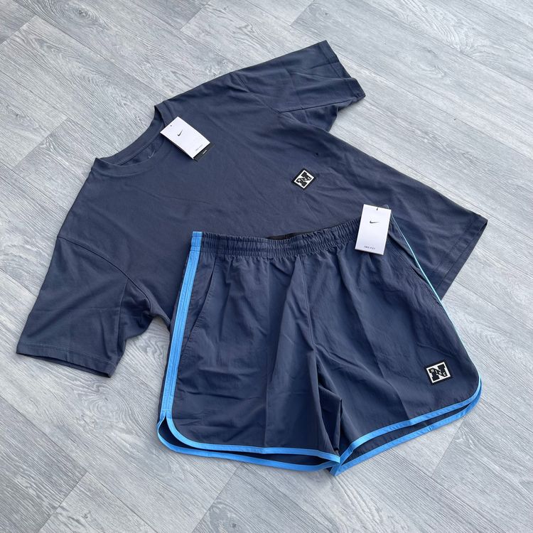 Nike Dri Fit Heritage T-Shirt and 5" Training Shorts - Thunder Blue