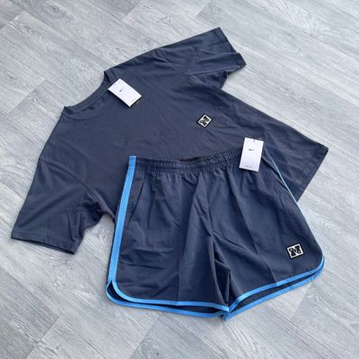 Nike Dri Fit Heritage T-Shirt and 5" Training Shorts - Thunder Blue