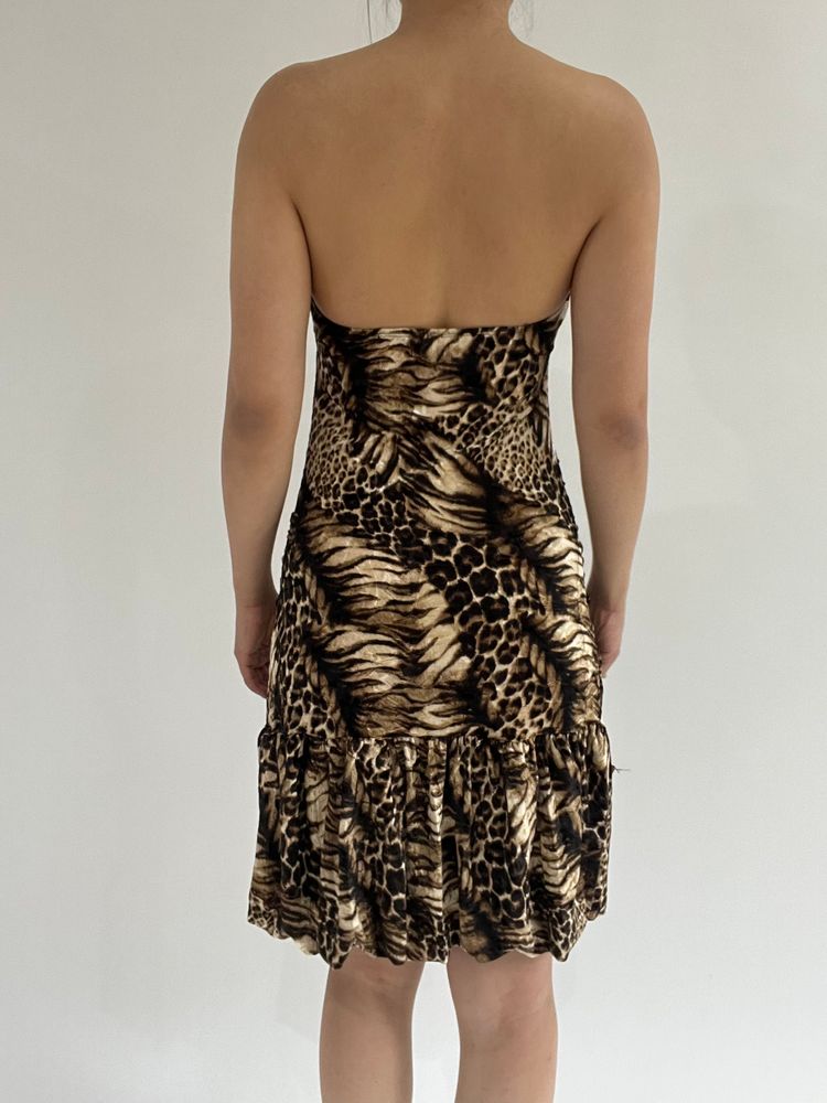‼️| brown leopard print dress image 4
