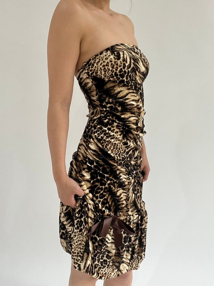 ‼️| brown leopard print dress image 2
