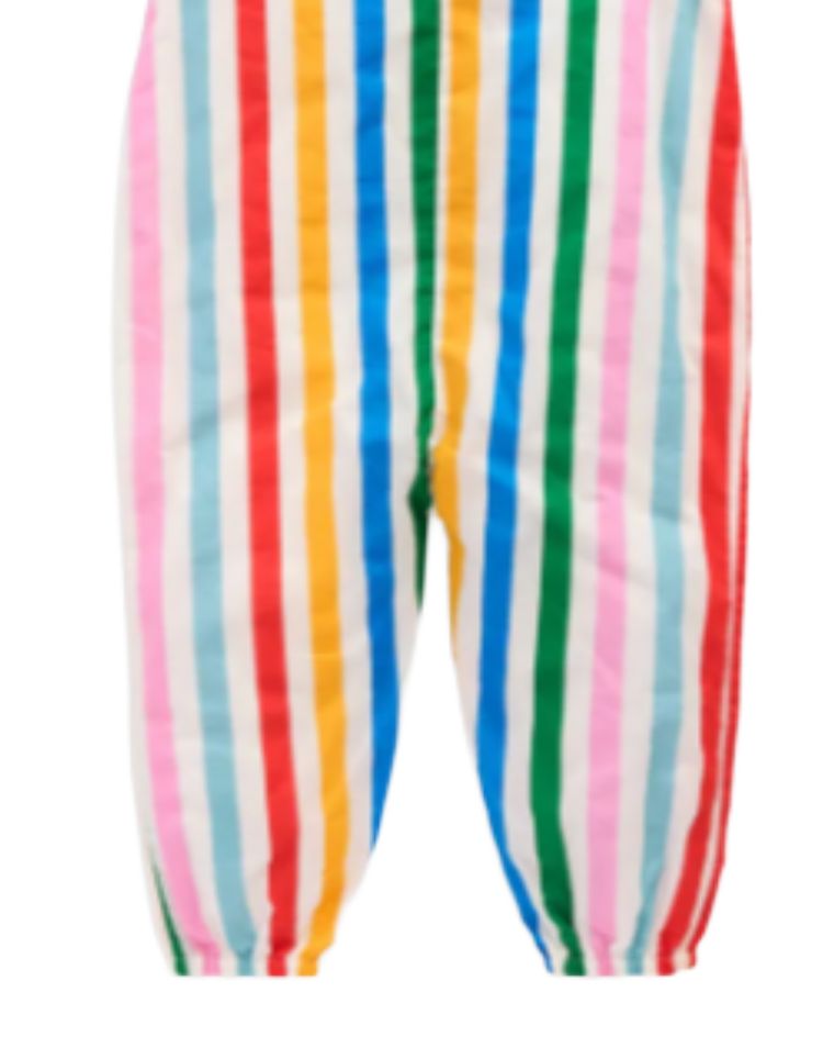 Mini Boden Kids Woven Romper in Rainbow Multi Stripe image 5