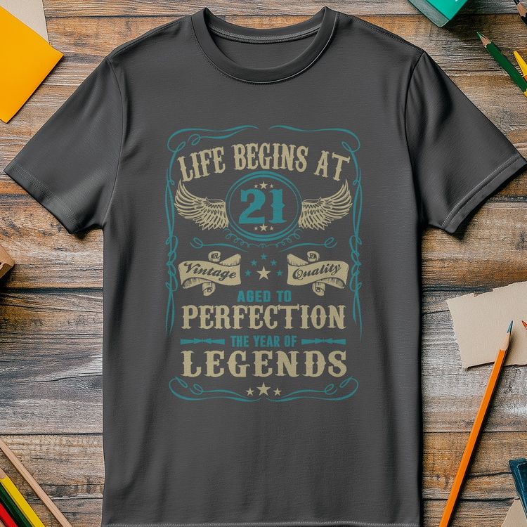 Life Begins at 21 T-Shirt 3