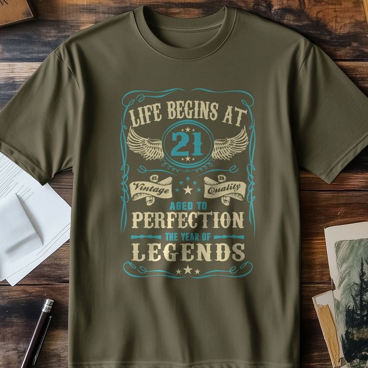 Life Begins at 21 T-Shirt 4