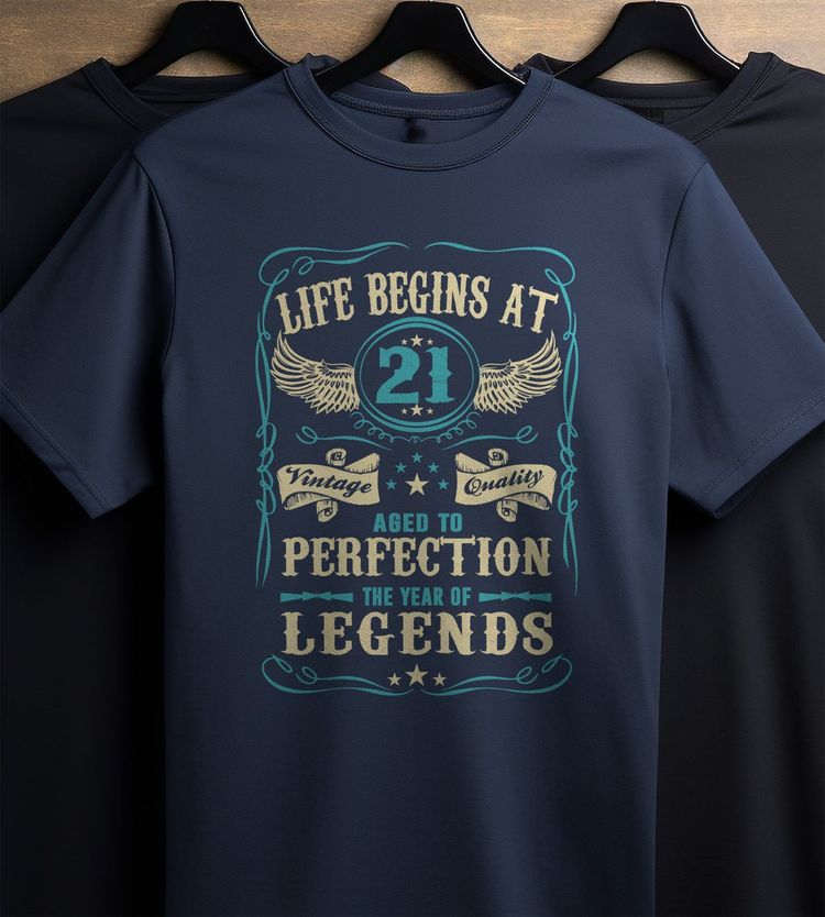 Life Begins at 21 T-Shirt 5