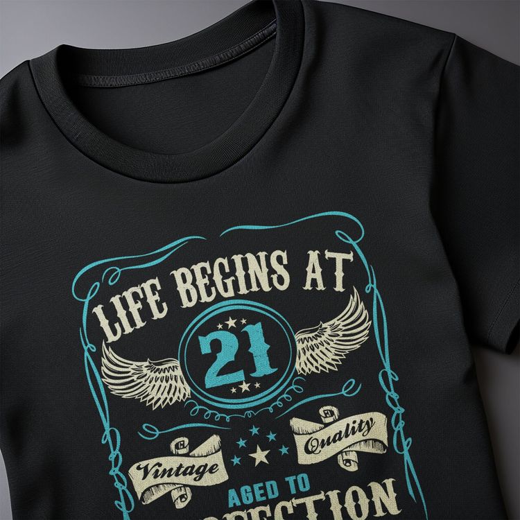 Life Begins at 21 T-Shirt 2