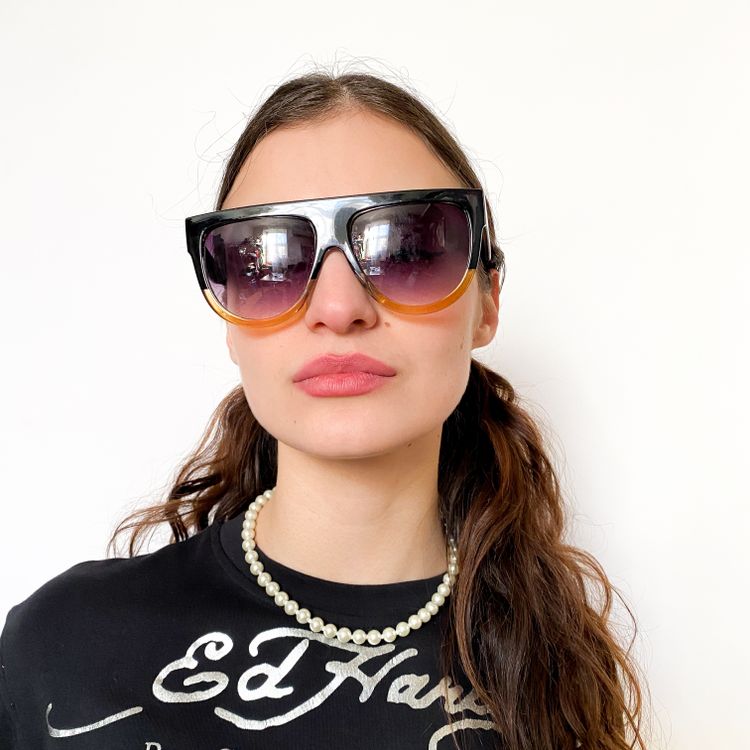 Other Vintage Y2K oversized sunglasses in black / brown product image