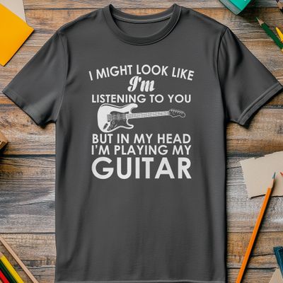 My Head Playing Guitar T-Shirt AU 1