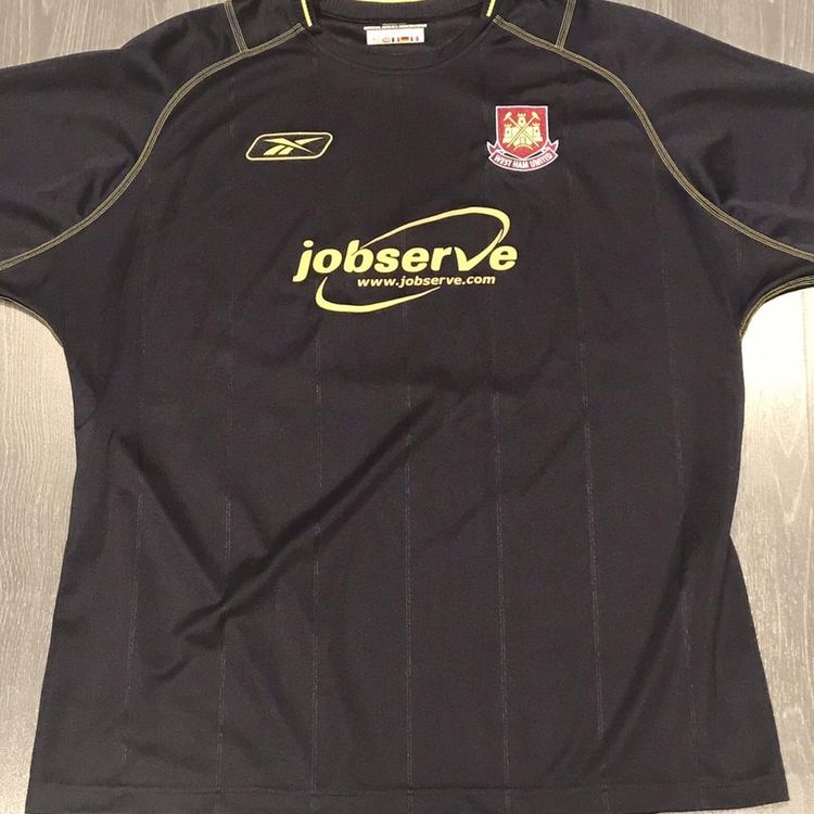 Reebok WEST HAM UNITED 2003-04 AWAY FOOTBALL SHIRT LONG SLEEVES product image
