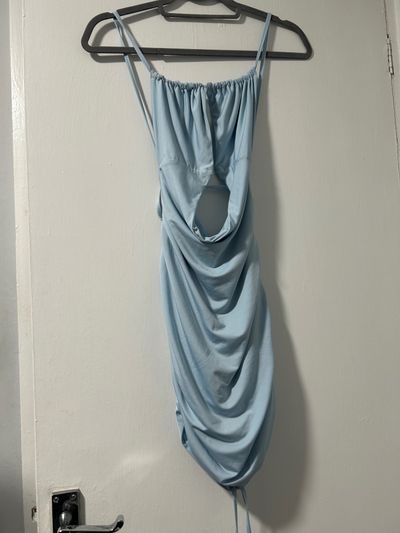 Light Blue Ruched Dress