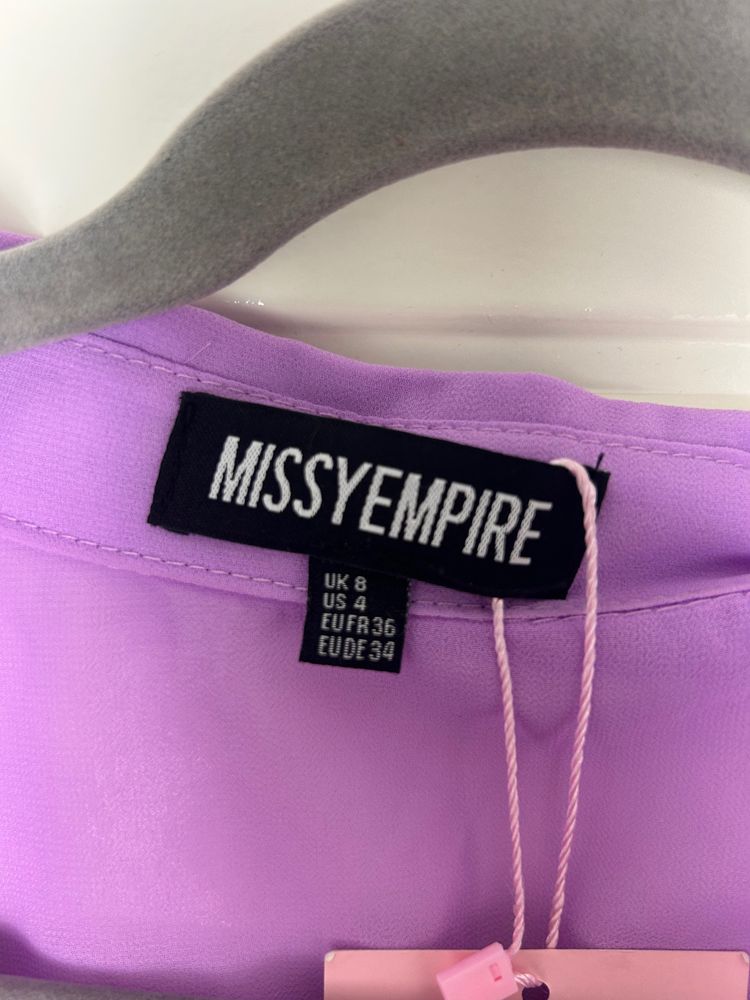 Missy Empire purple ruched dress obraz 2
