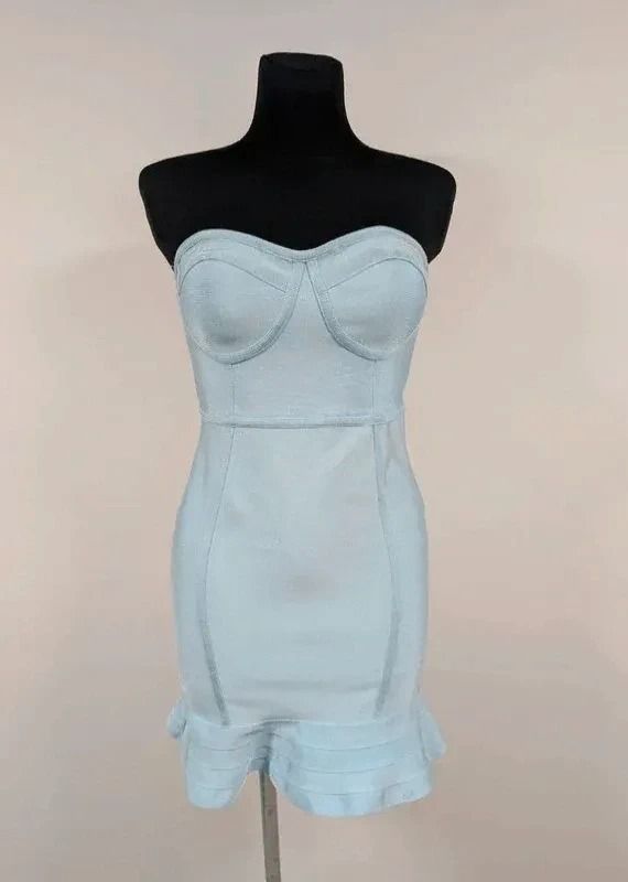 Other Strapless Light Blue Mini Dress product image