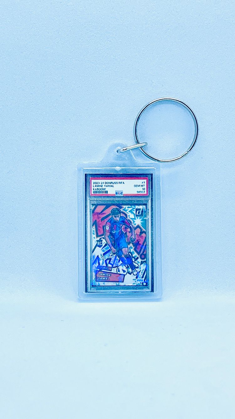 LLAVERO - KEYCHAIN - PSA 10 - Lamine Yamal - Barcelona - Kaboom! - rookie card 