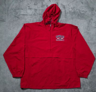 Champion Red Hoodie With Howard University Logo