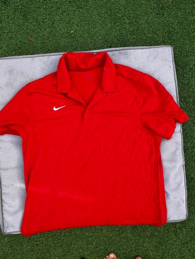 Nike Men's Red Polo Shirt XL Dri FIt