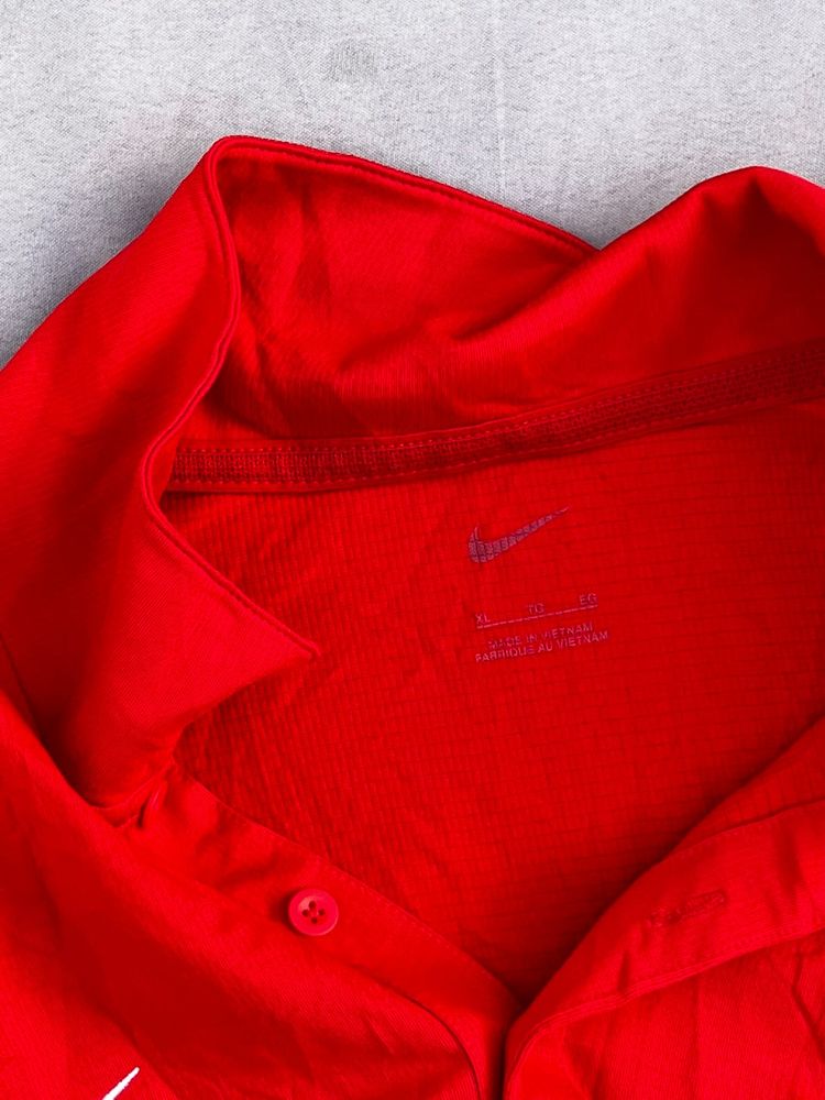 Nike Men's Red Polo Shirt XL Dri FIt obraz 3