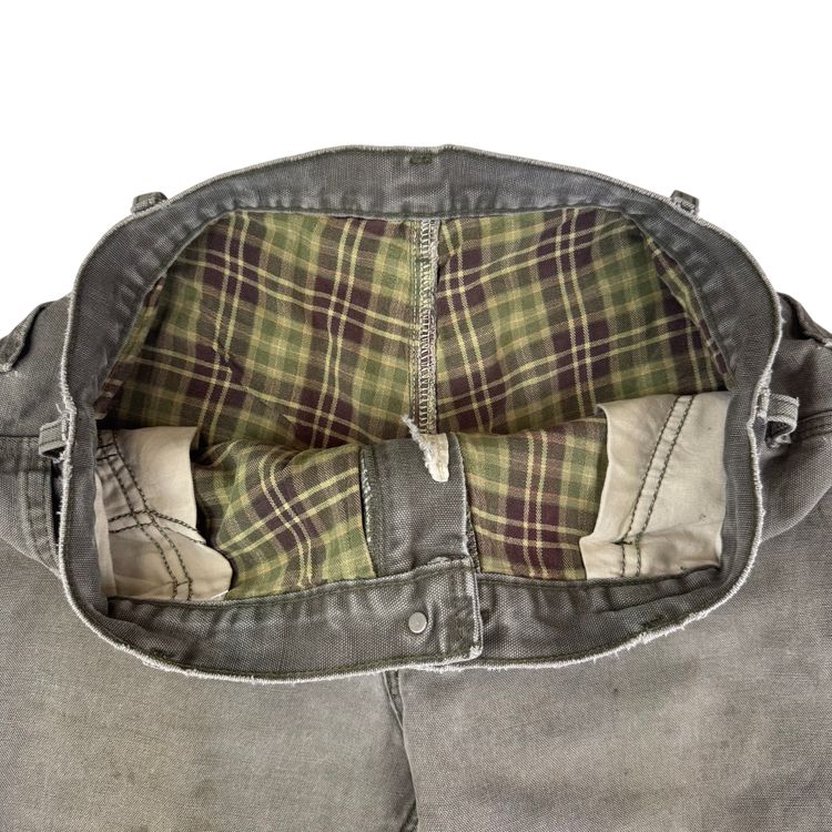 Carhartt Flannel Lined Carpenter Workwear Trousers Green obraz 3