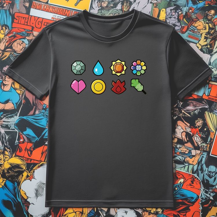 First 8 Badges T-Shirt - Level Up image 5