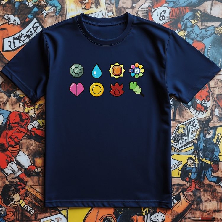 First 8 Badges T-Shirt - Level Up image 6
