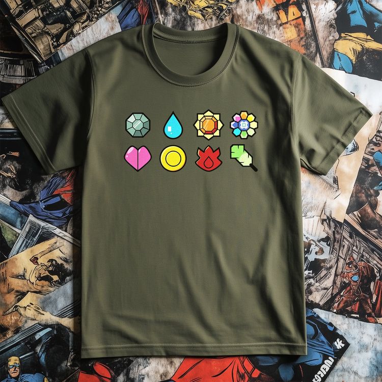 First 8 Badges T-Shirt - Level Up image 4