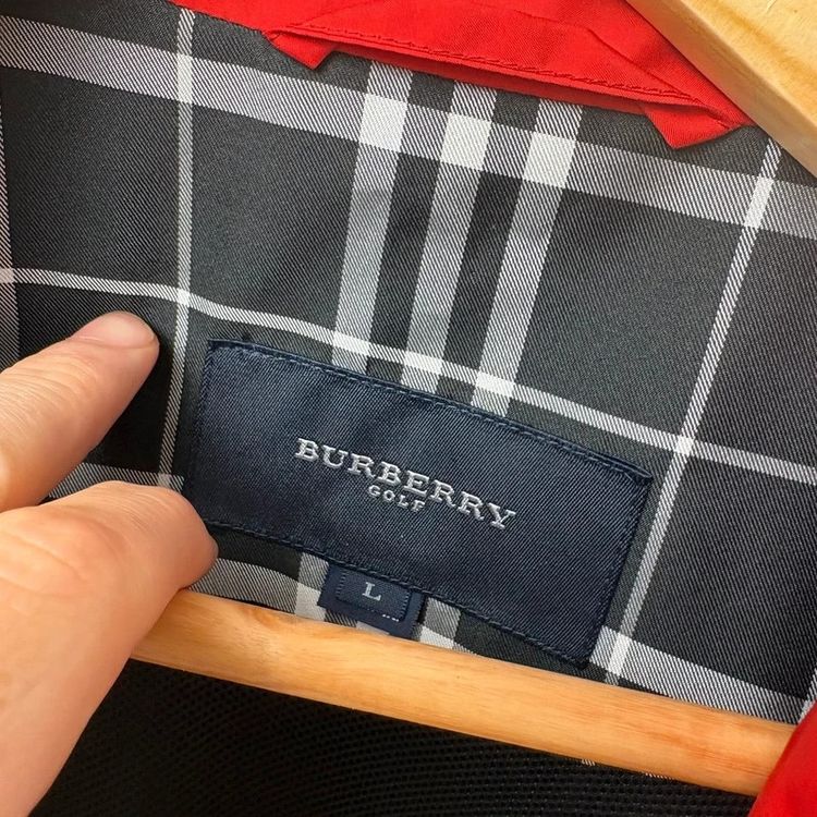 Burberry Golf Vintage Black/Grey Nylon Vest Gilet imagen 7