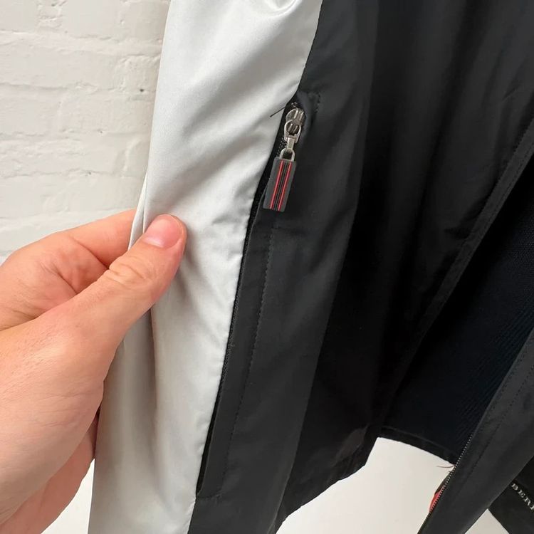 Burberry Golf Vintage Black/Grey Nylon Vest Gilet imagen 9