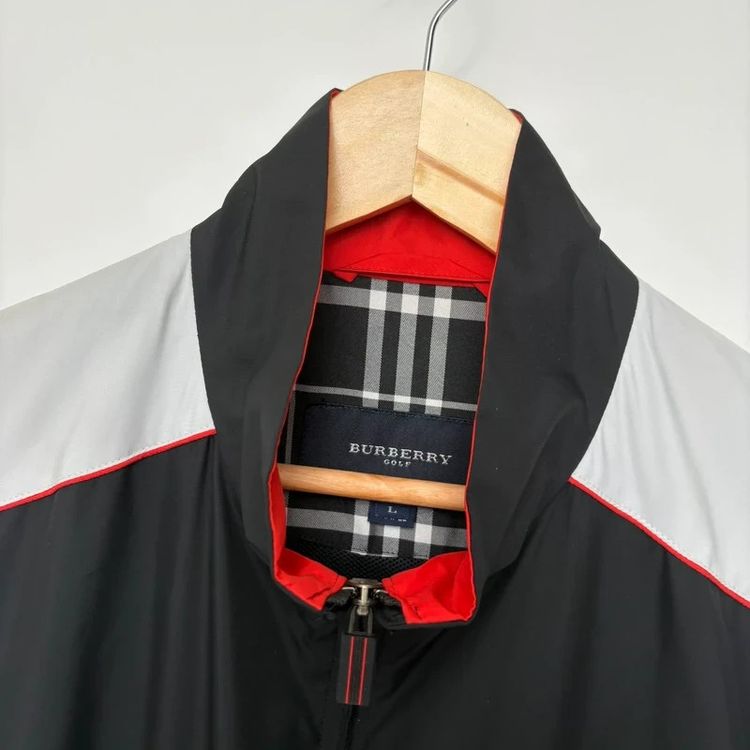 Burberry Golf Vintage Black/Grey Nylon Vest Gilet imagen 3