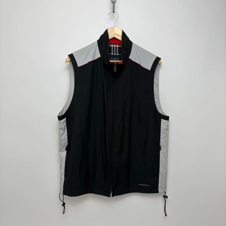 Burberry Golf Vintage Black/Grey Nylon Vest Gilet image 1