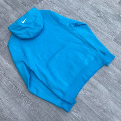 Nike Swoosh Fleece Cargo Full Tracksuit Hoodie Shorts Set - Baltic Blue 4