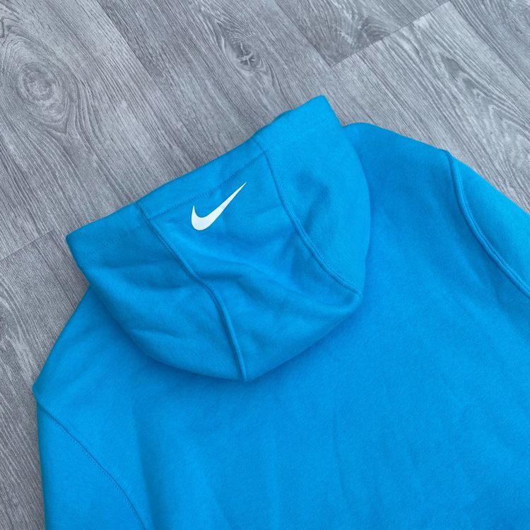 Nike Swoosh Fleece Cargo Full Tracksuit Hoodie Shorts Set - Baltic Blue 5