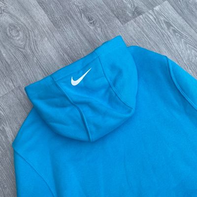 Nike Swoosh Fleece Cargo Full Tracksuit Hoodie Shorts Set - Baltic Blue 5
